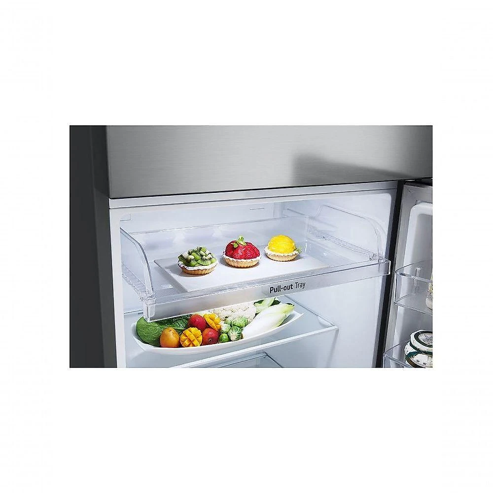 Geladeira LG Frost Free Inverter 395L Duplex Cor Inox Look (GN-B392PLM) 110V