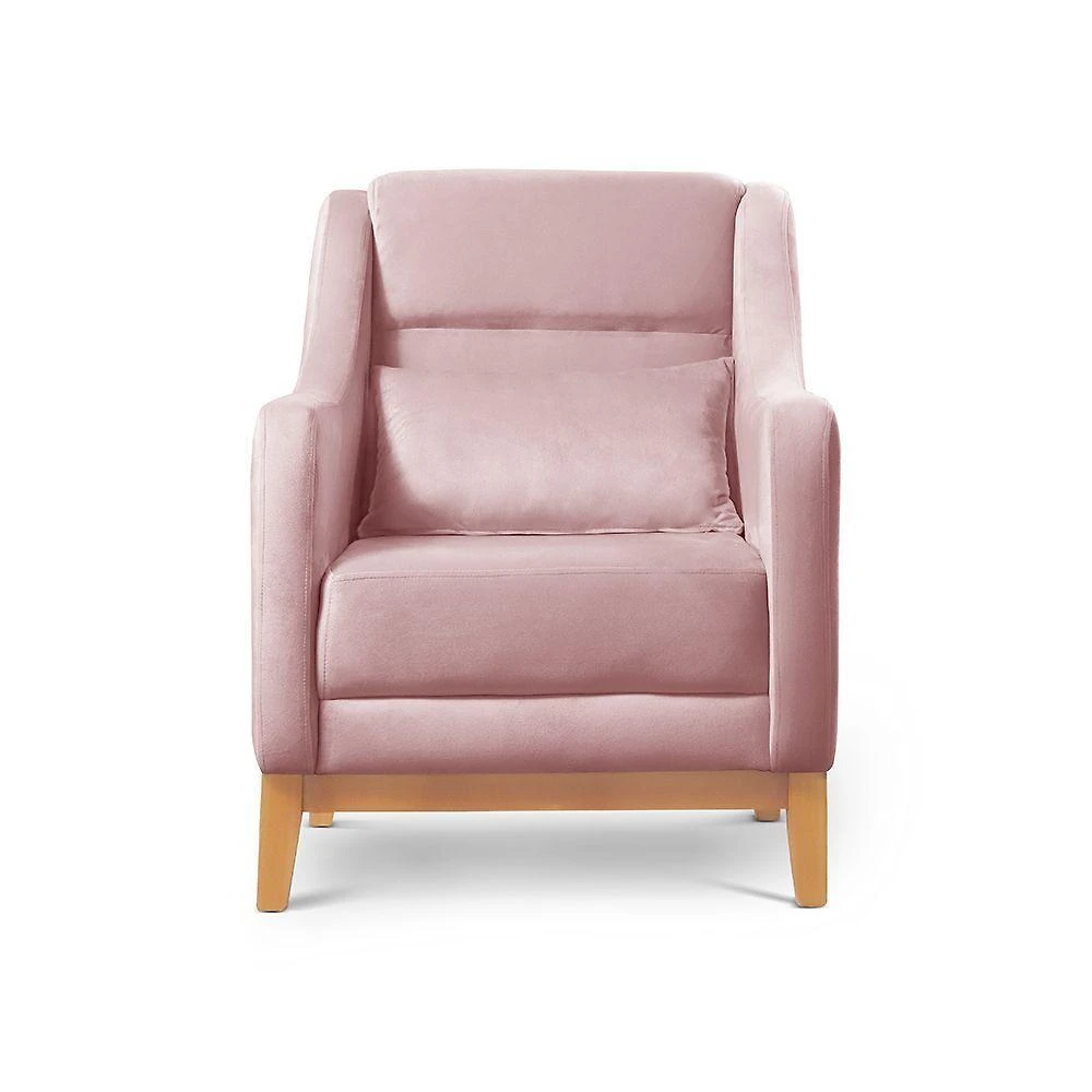 Miniatura Poltrona Encosto Alto Para Sala áquila veludo Rosa 201