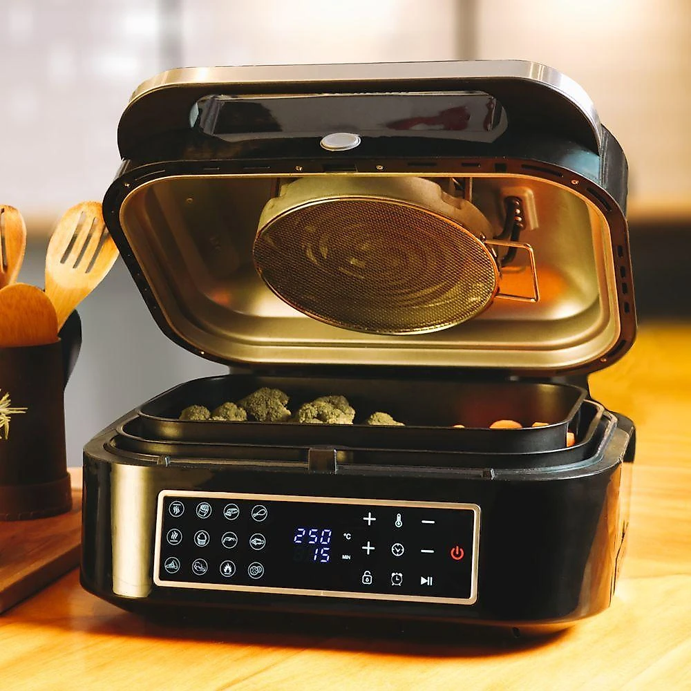 Fritadeira elétrica air fryer 12 em 1 barbecue gallant 6,5l one-touch gfe06 220v (gfe06bta-pt220)