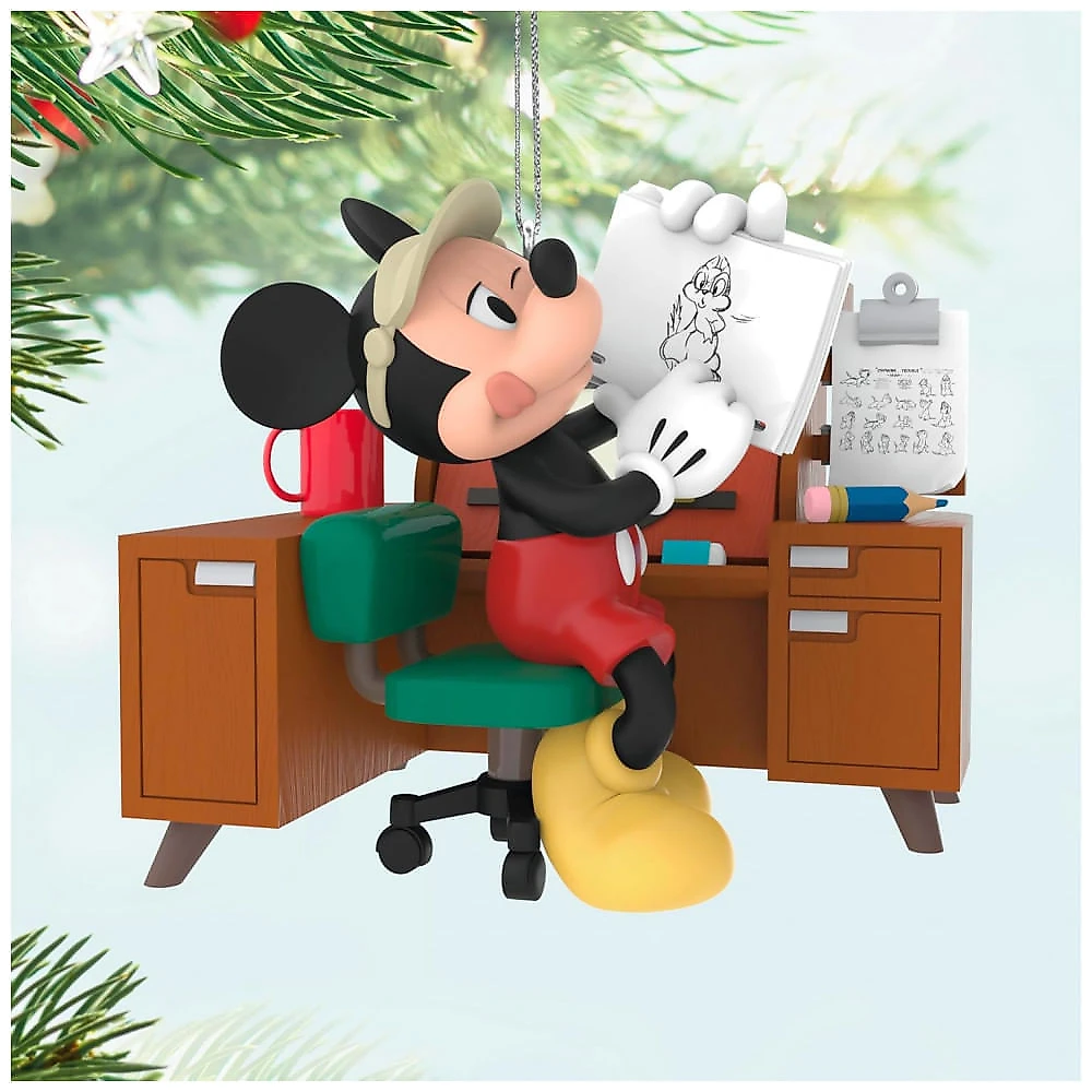 Enfeite de Natal Hallmark Keepsake 2025, Disney Mickey Mouse do Rascunho à Tela, Presente para Fãs da Disney