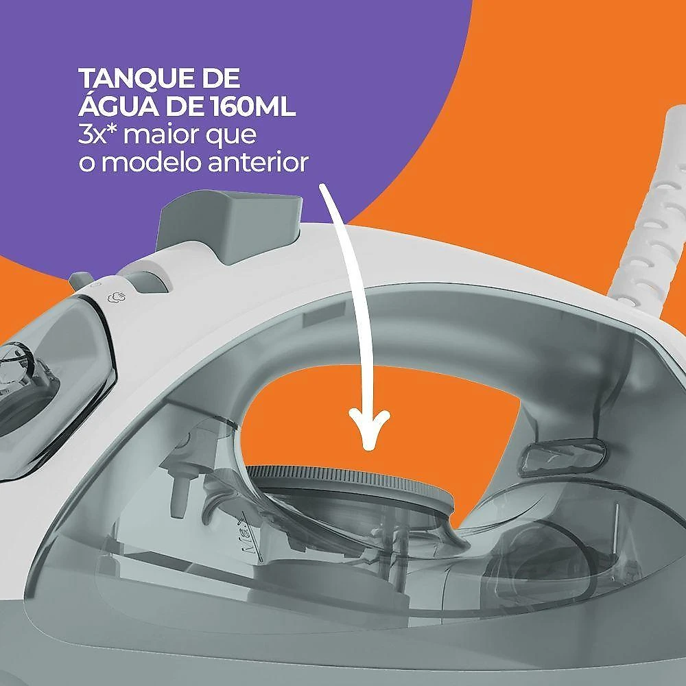 Ferro De Passar Cadence 2 Em 1 Cinza 110V