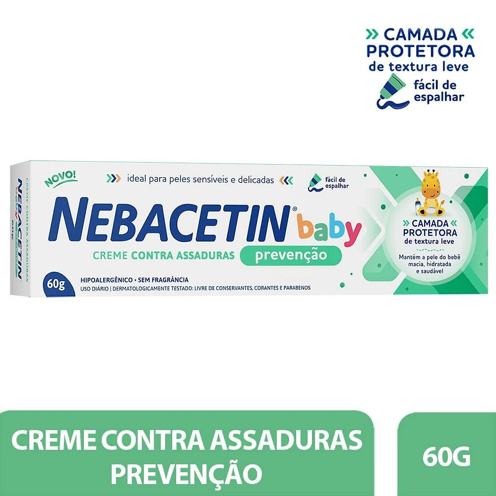 Creme Preventivo Contra Assaduras Nebacetin Baby 60g