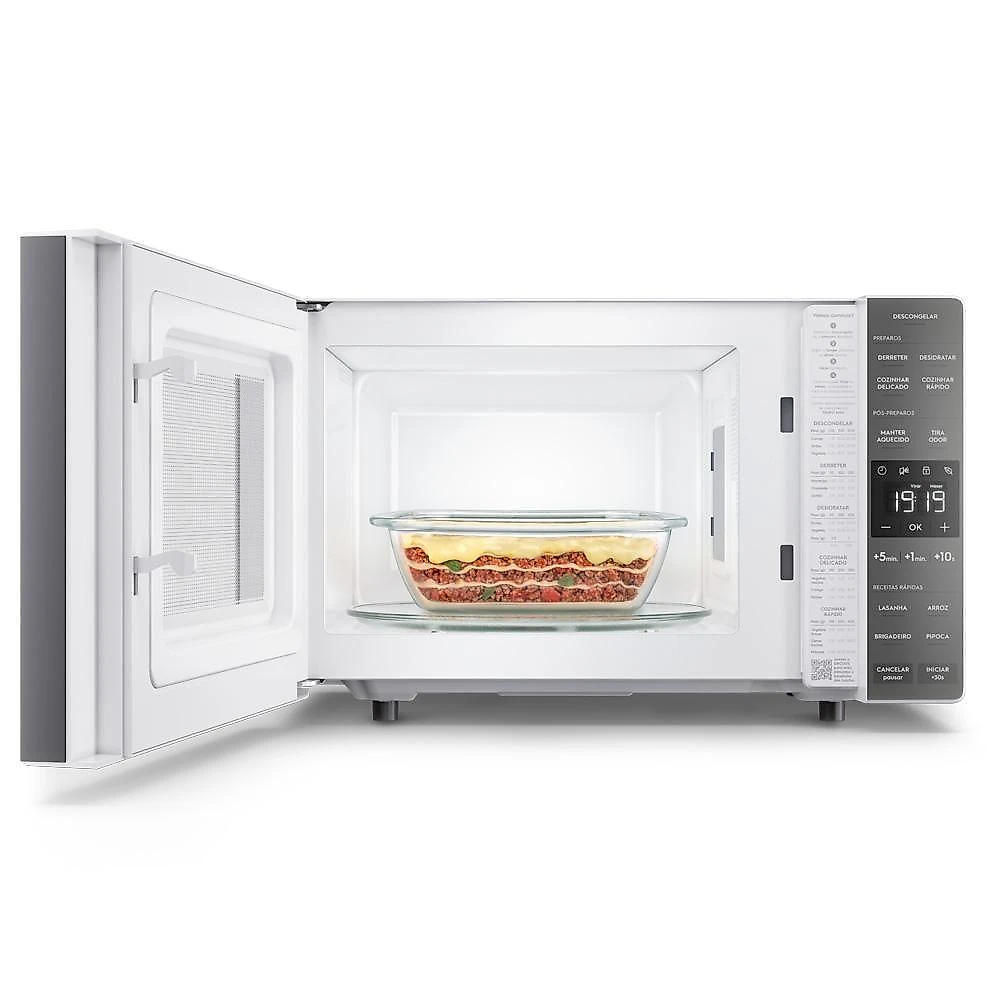 Micro-ondas Bancada Electrolux ME23B 23L com Funções Automáticas Branco e Cinza 110V