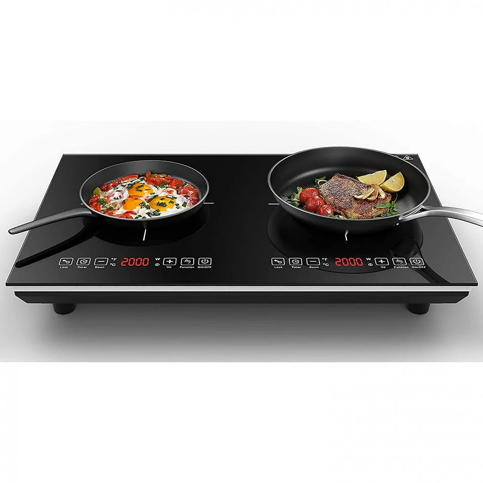 Cooktop VBGK de Indução Dupla Portátil com Controle Digital e Trava de Segurança 110V 4000W