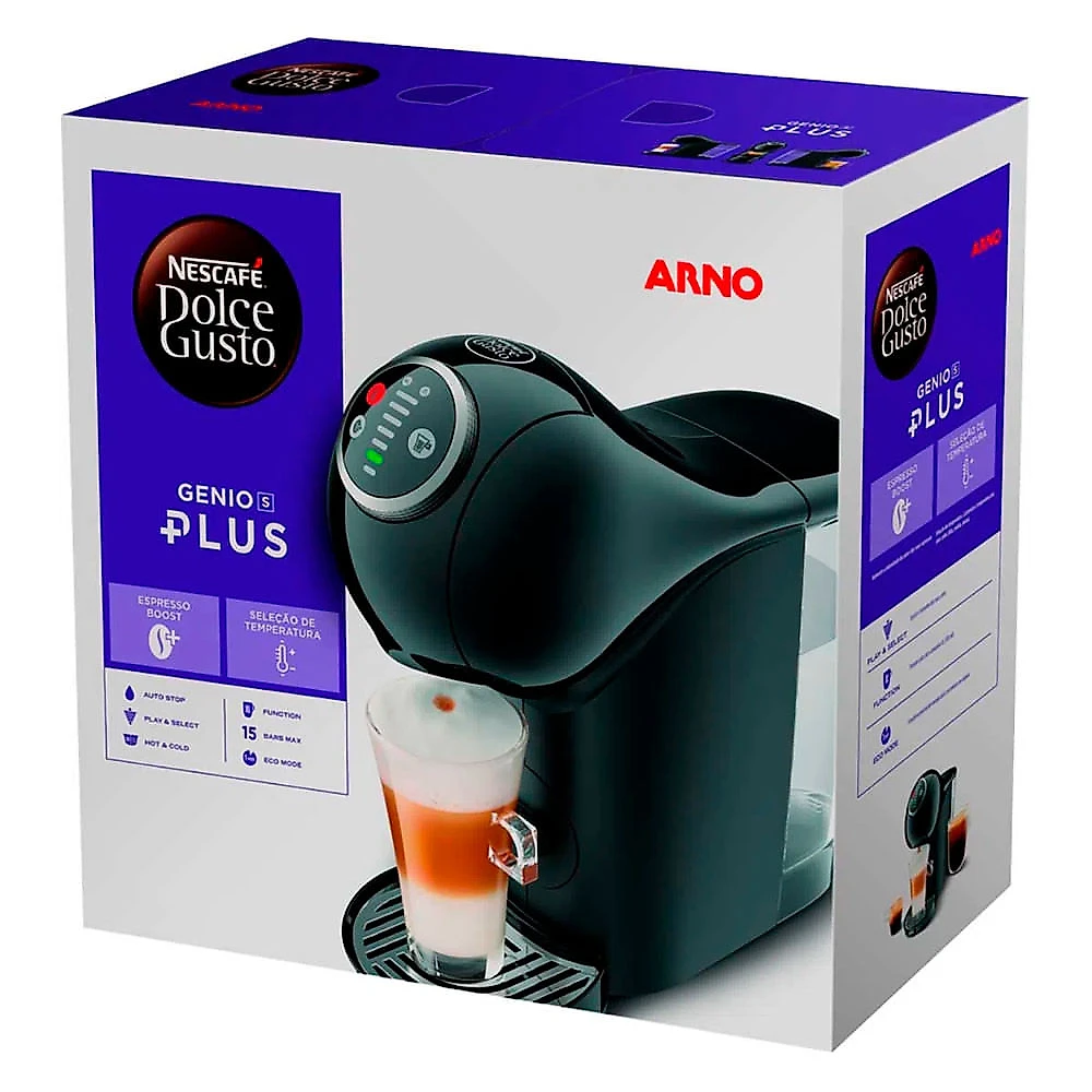 Cafeteira Expresso Dolce Gusto Genio Plus Arno Preto - 110V