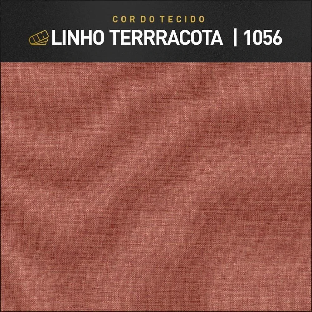 Miniatura Poltrona Apolo Luxo Base Preta Castellar Móbile Linho Terracota Linho Terracota