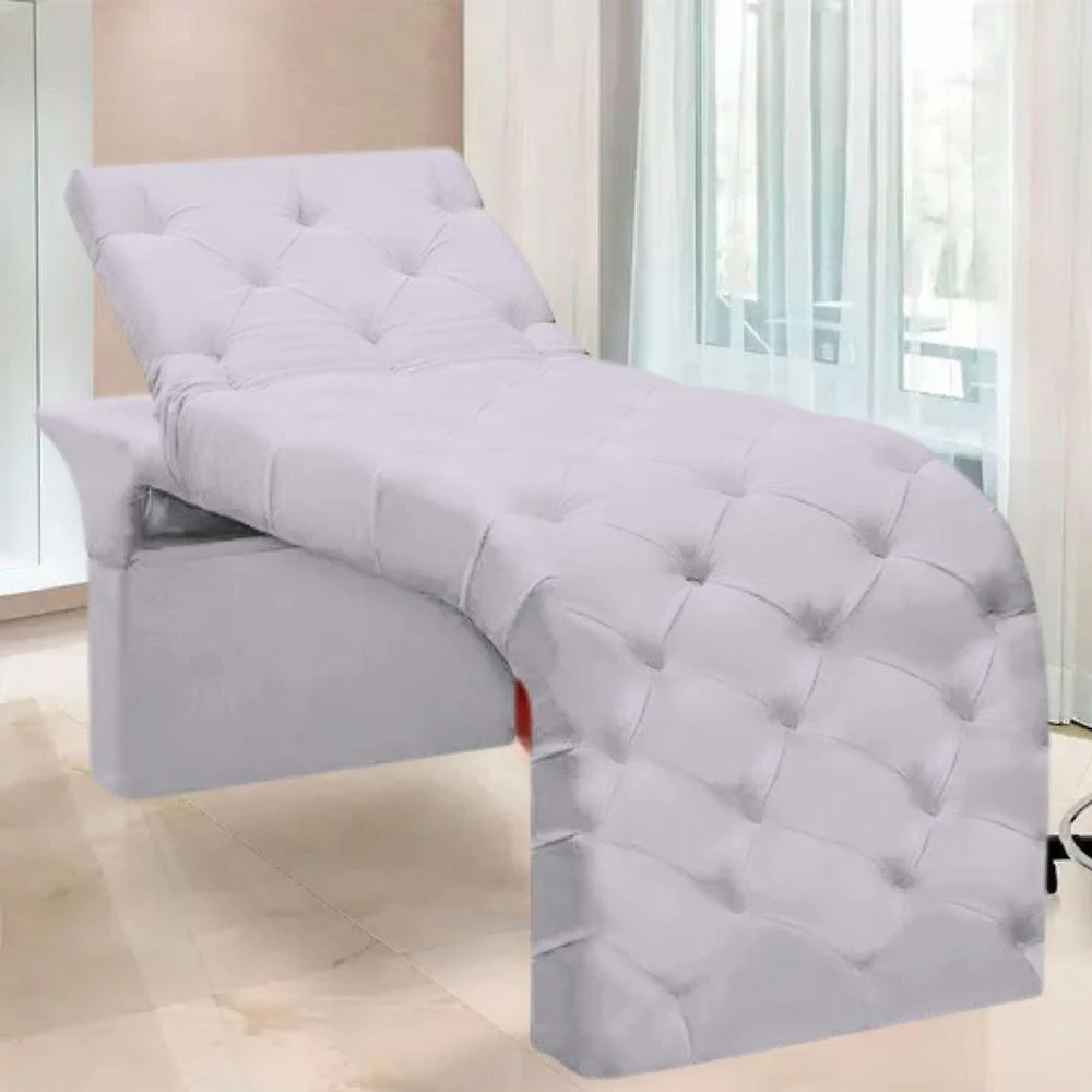 Maca Estofada Estética Cílios Regulável Spa Suede Anitta Cor:branco