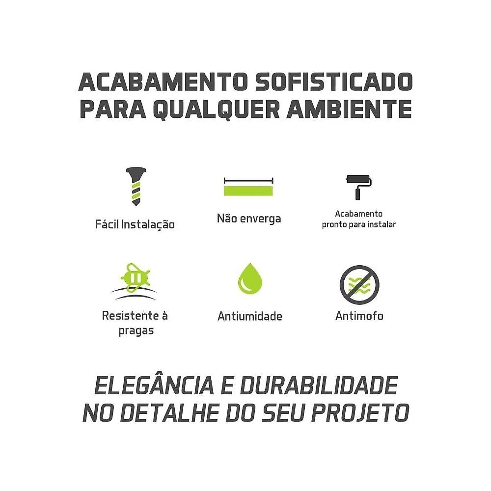 Rodapé 2,4 unidades - Preto