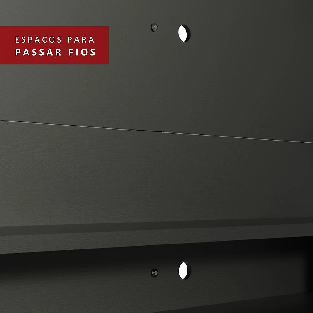 Painel para tv até 60 polegadas madesa alfa preto