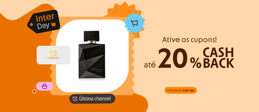 Loja Natura com até 20% de cashback