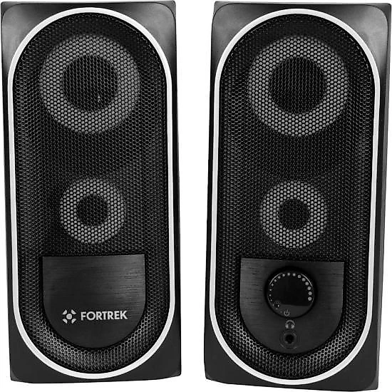 Caixa de som gamer multimídia fortrek black hawk rgb preta