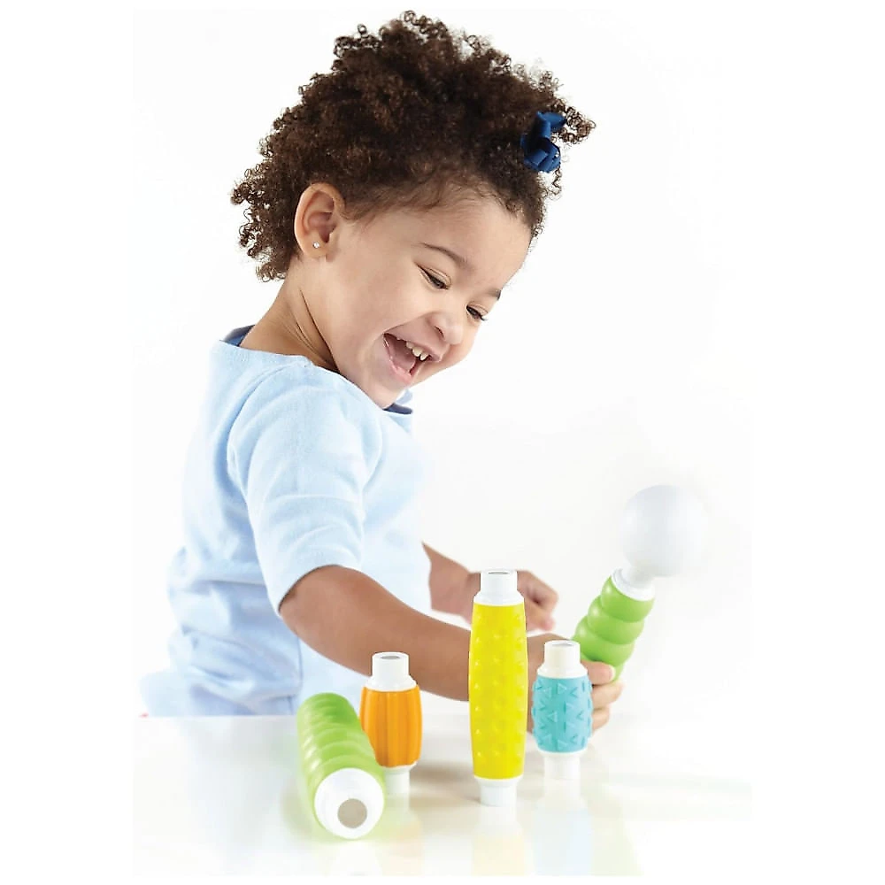 Conjunto de blocos magnéticos macios Guidecraft Grippies Builders com 20 peças para exploração tátil e atividades STEM na primeira infância