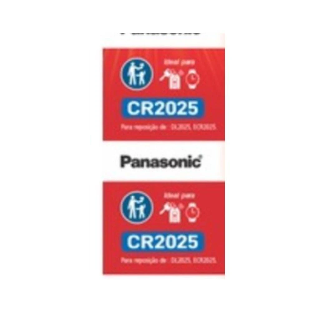 Bateria de Lítio Tipo Botão CR2025-1BT 3V Alta Energia e Segurança Panasonic