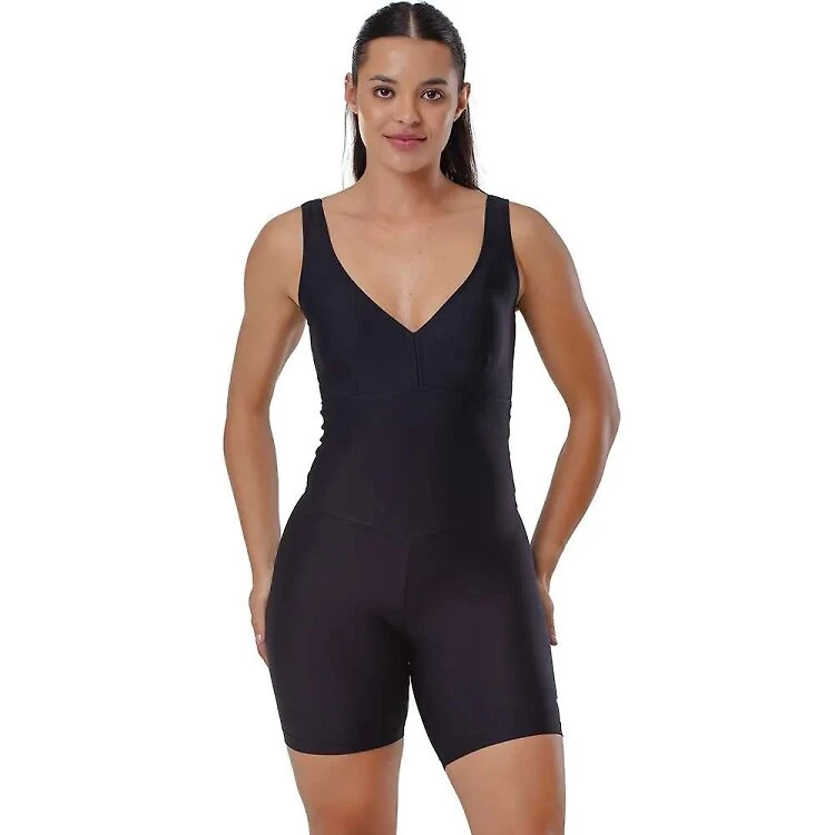 Macaquinho Elite Curto Poliamida Elastano Feminino - Preto - PRETO
