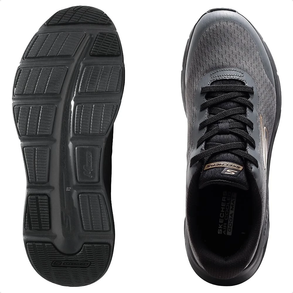 Tênis Skechers Glide Step Vortex Masculino Chumbo / Preto - 38