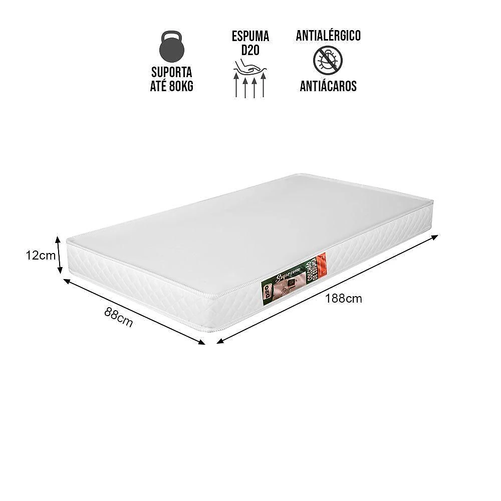 Cama Infantil Com 2 Baus Organizador E Escada Luna Plus Branco Com Colchão