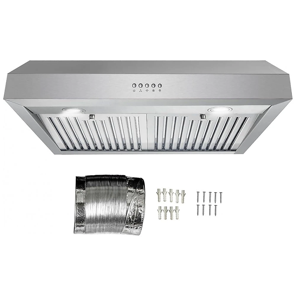 Coifa de Parede Sob Armário COSMO UC30 Aço Inox 646 m³/h 3 Velocidades LED 120V, 74,9cm