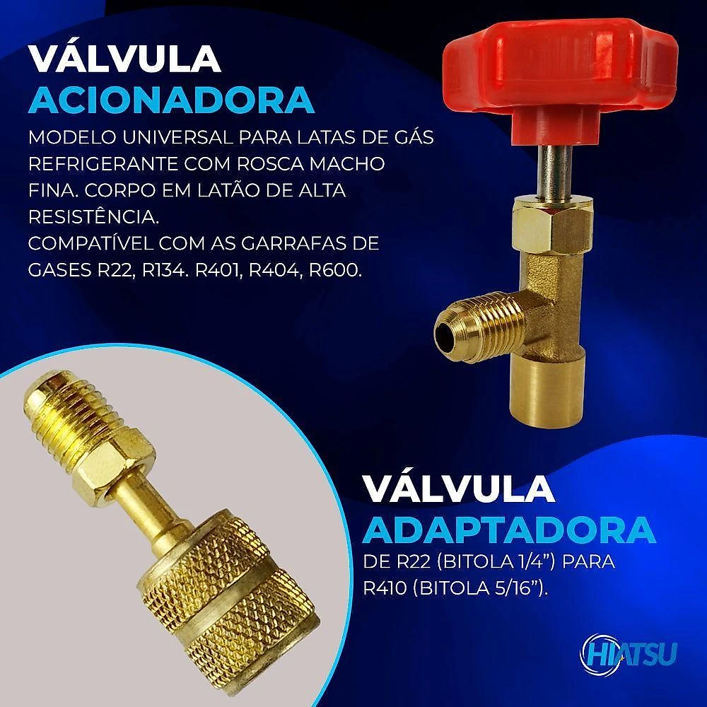 Manifold Analógico Gás R32, R134, R404, R410 – Hiatsu Produto Premium Exclusivo único
