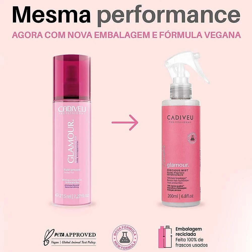 Fluido precioso cadiveu glamour 200ml