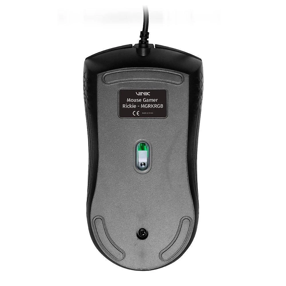 Mouse Gamer Vinik Rickie para PC 1500 DPI Ajustavel Iluminacao RGB Preto