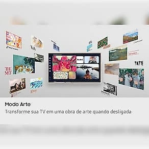 Smart TV 43” QLED 4k Samsung QN43LS03FAGXZD The Frame Vision AI 2025 Modo Arte Antirreflexo