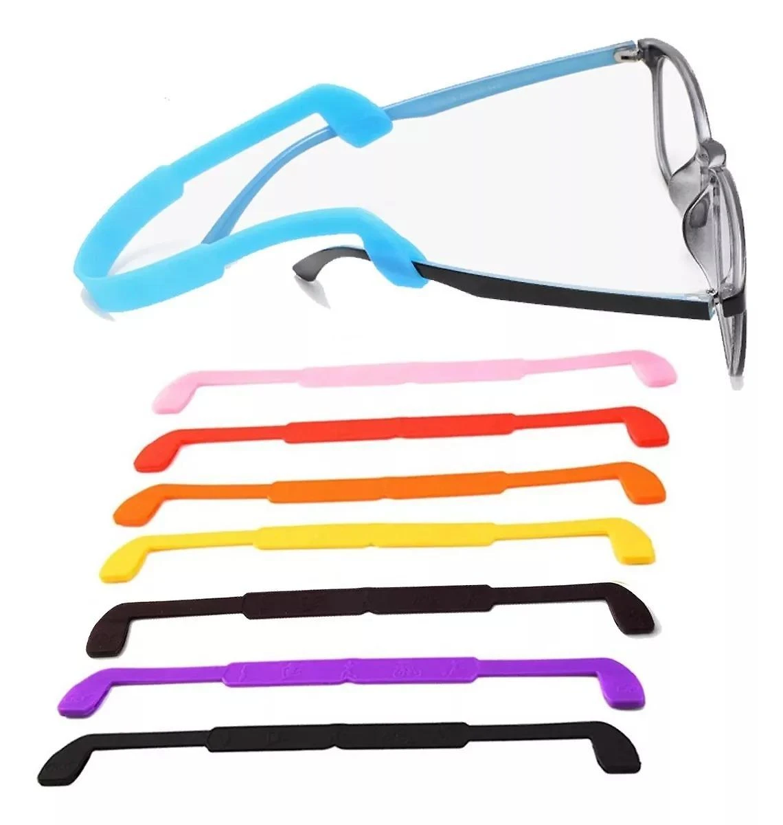 Cordinha Cordão Silicone Óculos Infantil Azul 01 Unidade