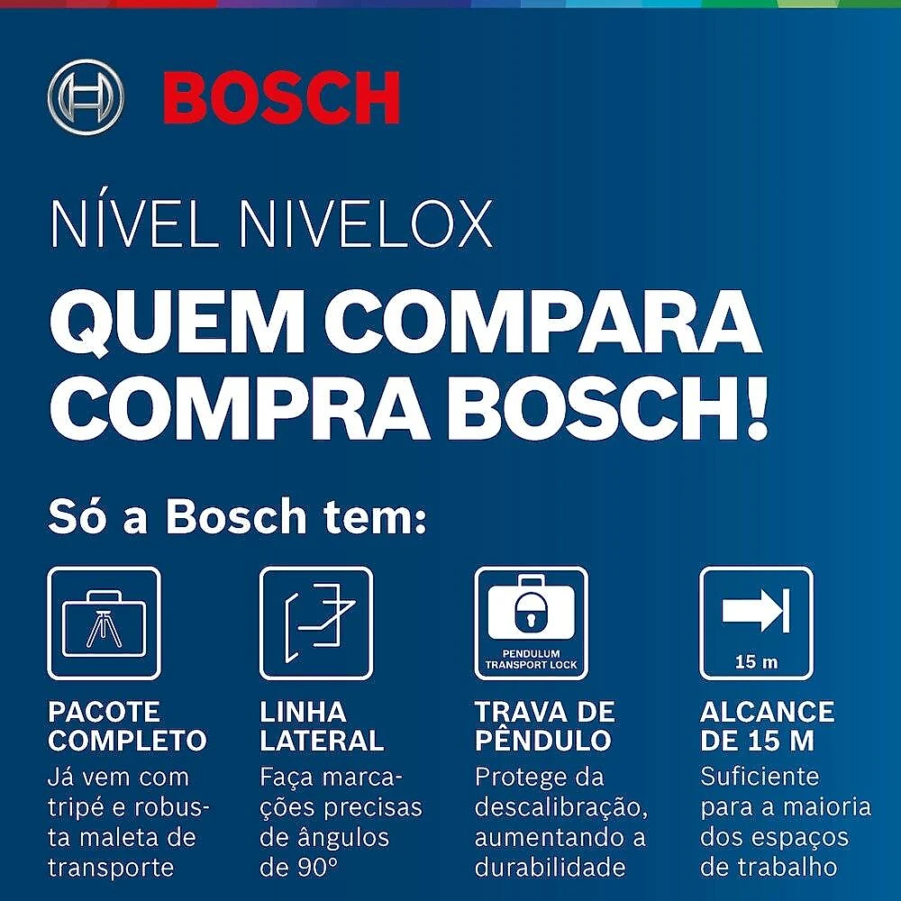 Nível a Laser Bosch Nivelox GLL 3 - 15 Metros