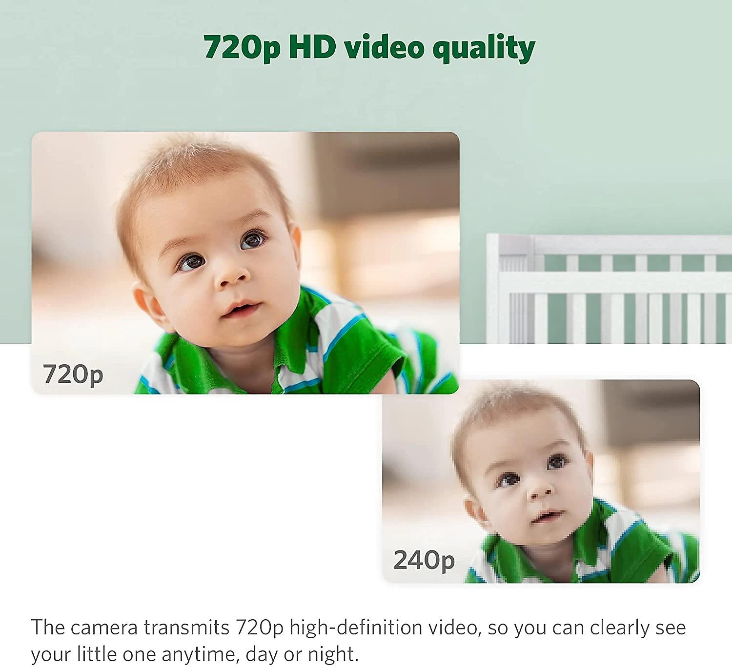 LeapFrog LF915HD Babá Eletrônica Monitor com Câmera de 12cm HD 720p 8X Zoom e Visão Noturna Alcance de 304M