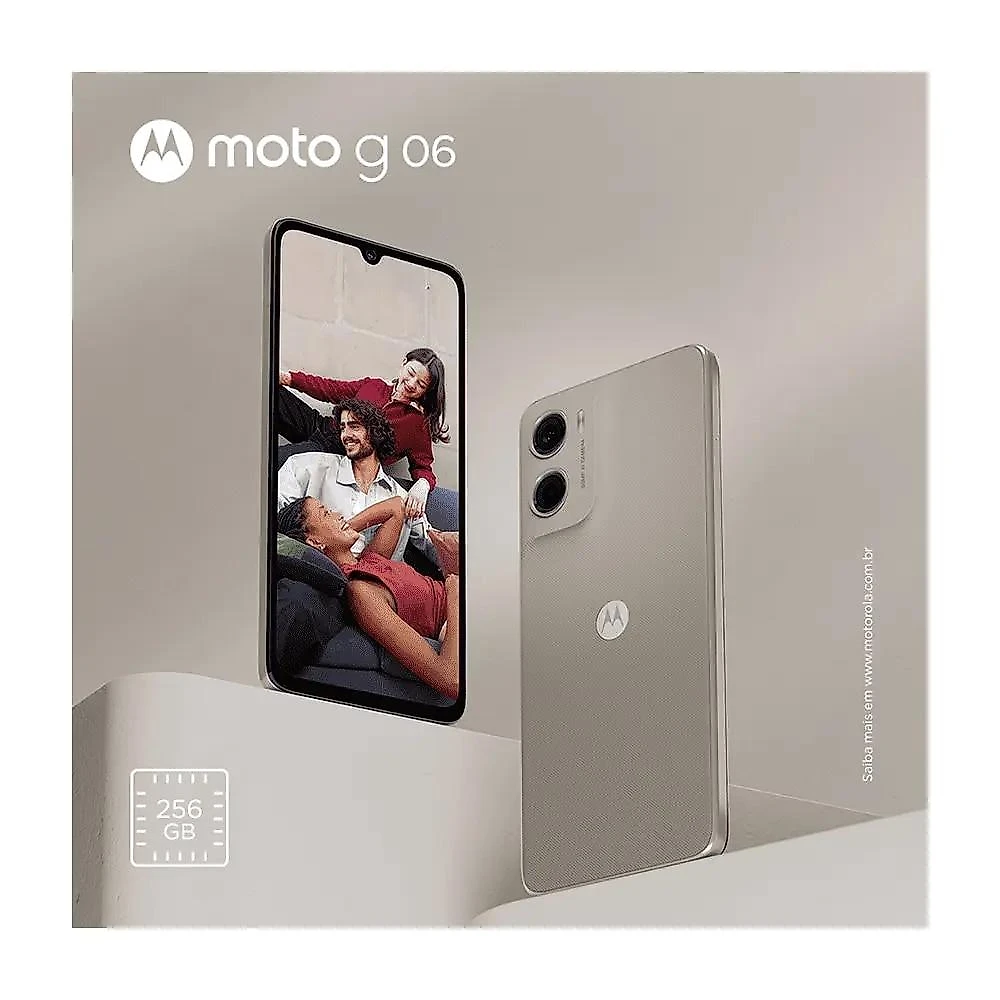 Smartphone Motorola G06 XT2535, Bege - 256 GB