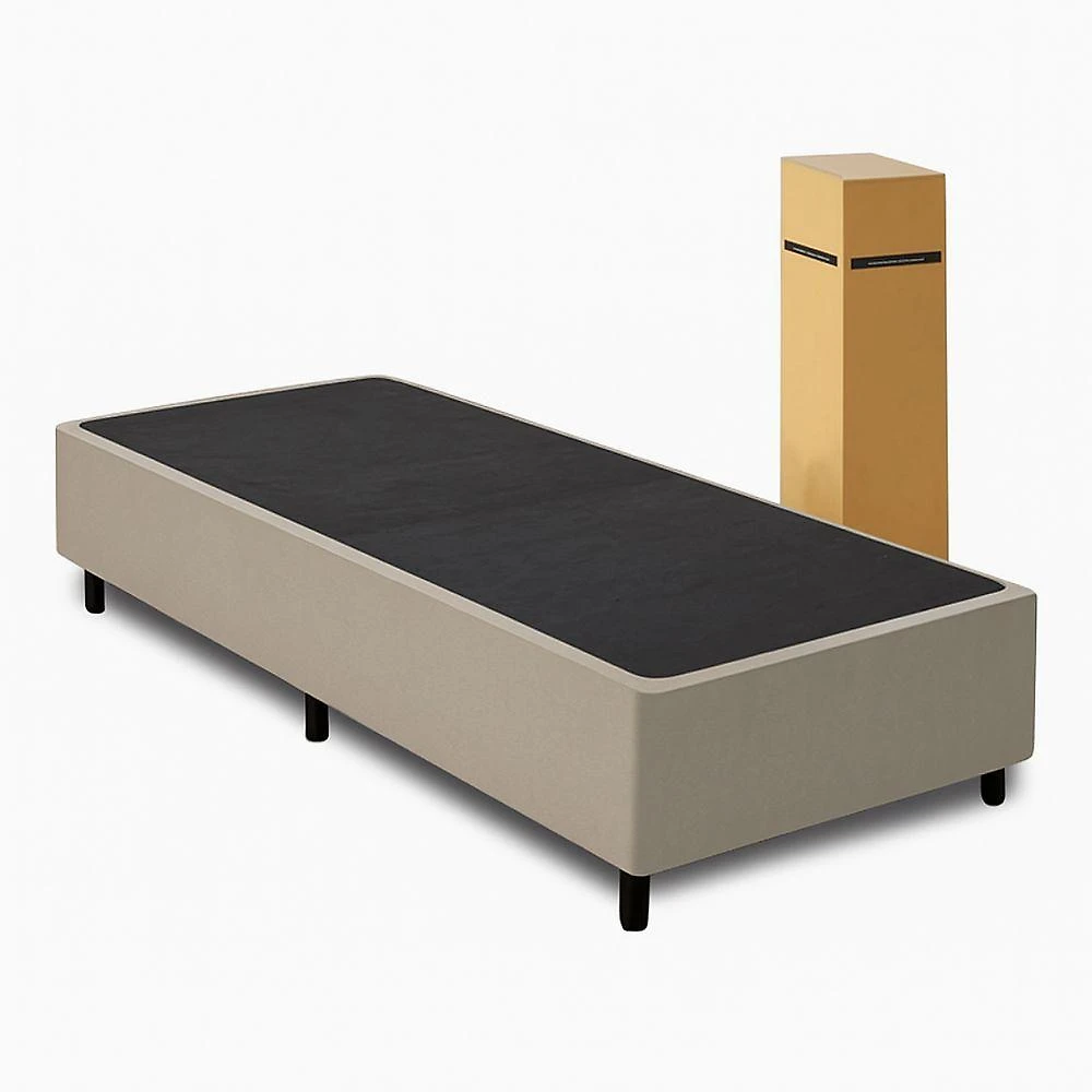 Cama Box Desmontavel Solteiro 88x188cm Orthocamas Suede Bege