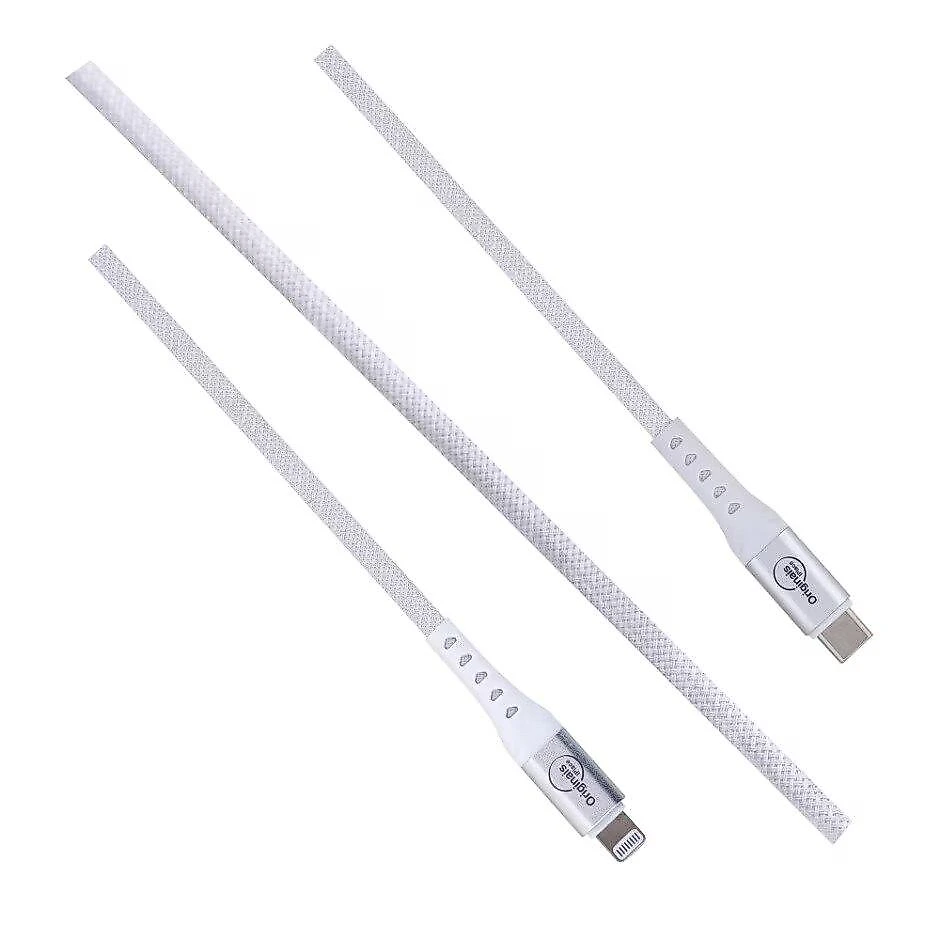 Kit 3 Cabos USB-C, Lightning e USB-A, Originais iPlace, Trançado
