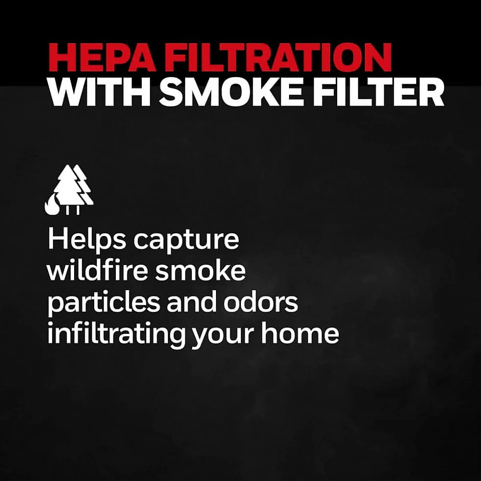 Purificador de Ar com Filtro HEPA, Área até 17m2 e Tela de LED, Honeywell HPA5100W, Branco