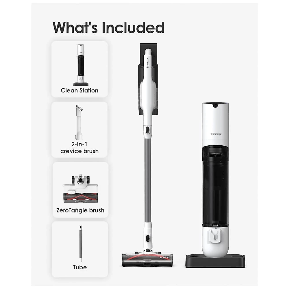 Aspirador Sem Fio Tineco Pure ONE Station 5 Branco 175W ZeroTangle iLoop Autolimpeza 70 Minutos Pure ONE Station 5 25.