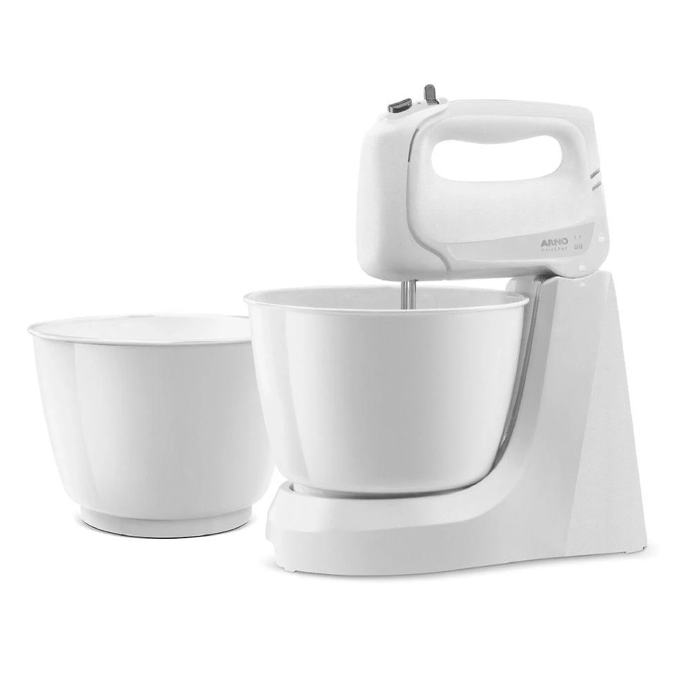Batedeira Arno Mini Chef HM10 185W 4 Velocidades 2 Tigelas 4L Branco 220V