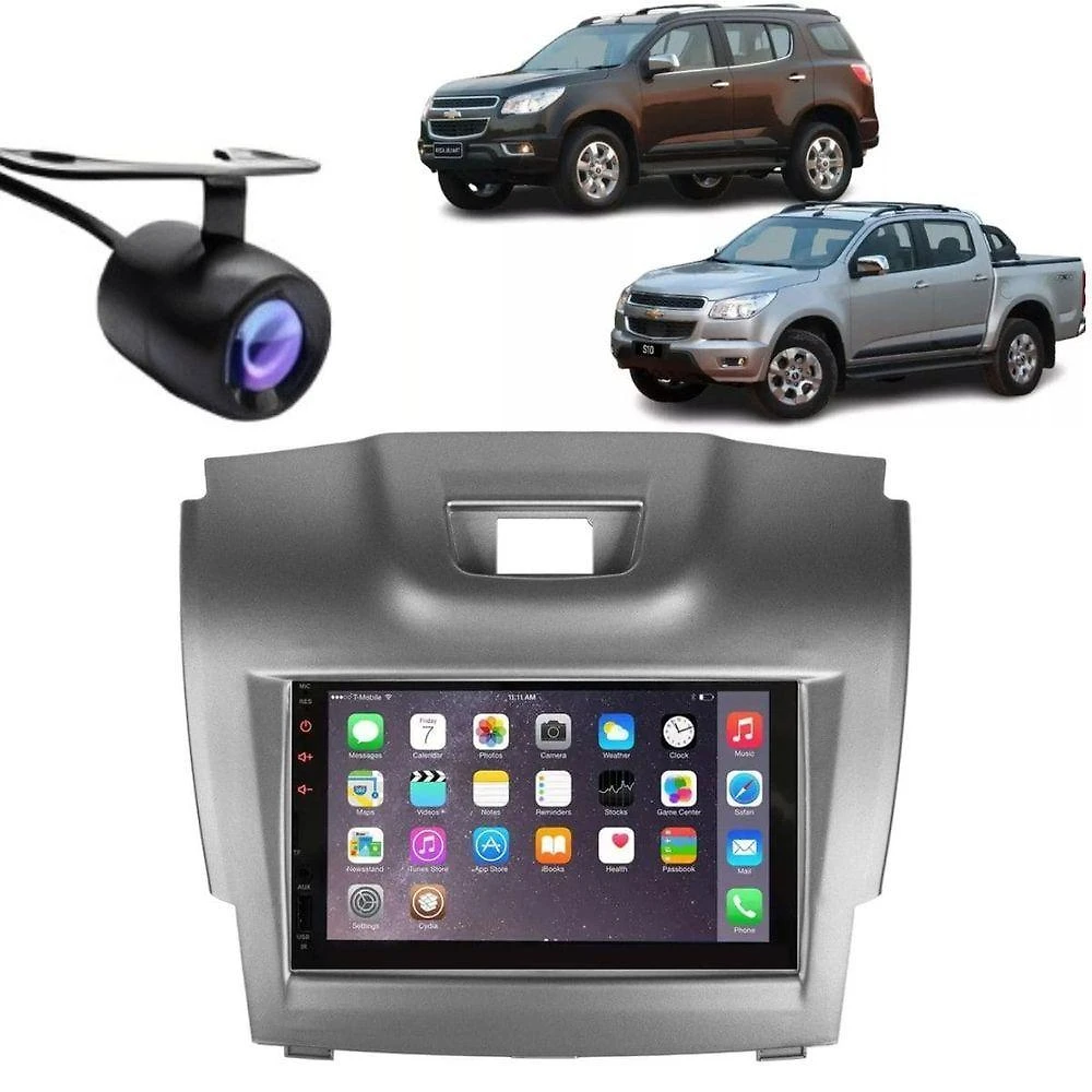 Central Multimídia Automotiva 2 Din MP5 Player 7 Polegadas USB Bluetooth com Câmera de Ré Grafite