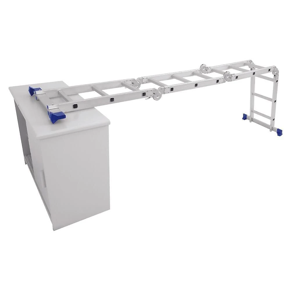 Escada Articulada 4x3 Com Plataforma Em Alumínio Mor