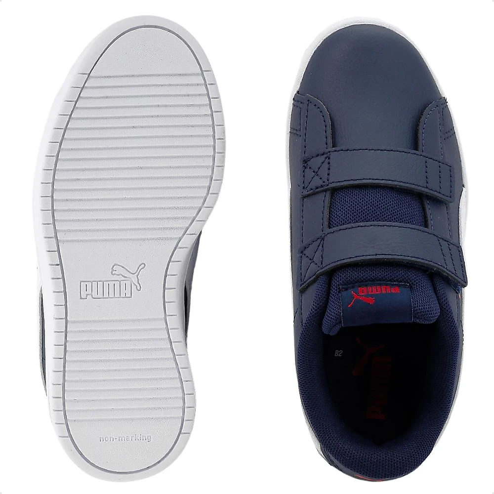 Tênis Puma Rickie Classic V PS Infantil + 3 Pares de Meias Marinho / Branco - 31