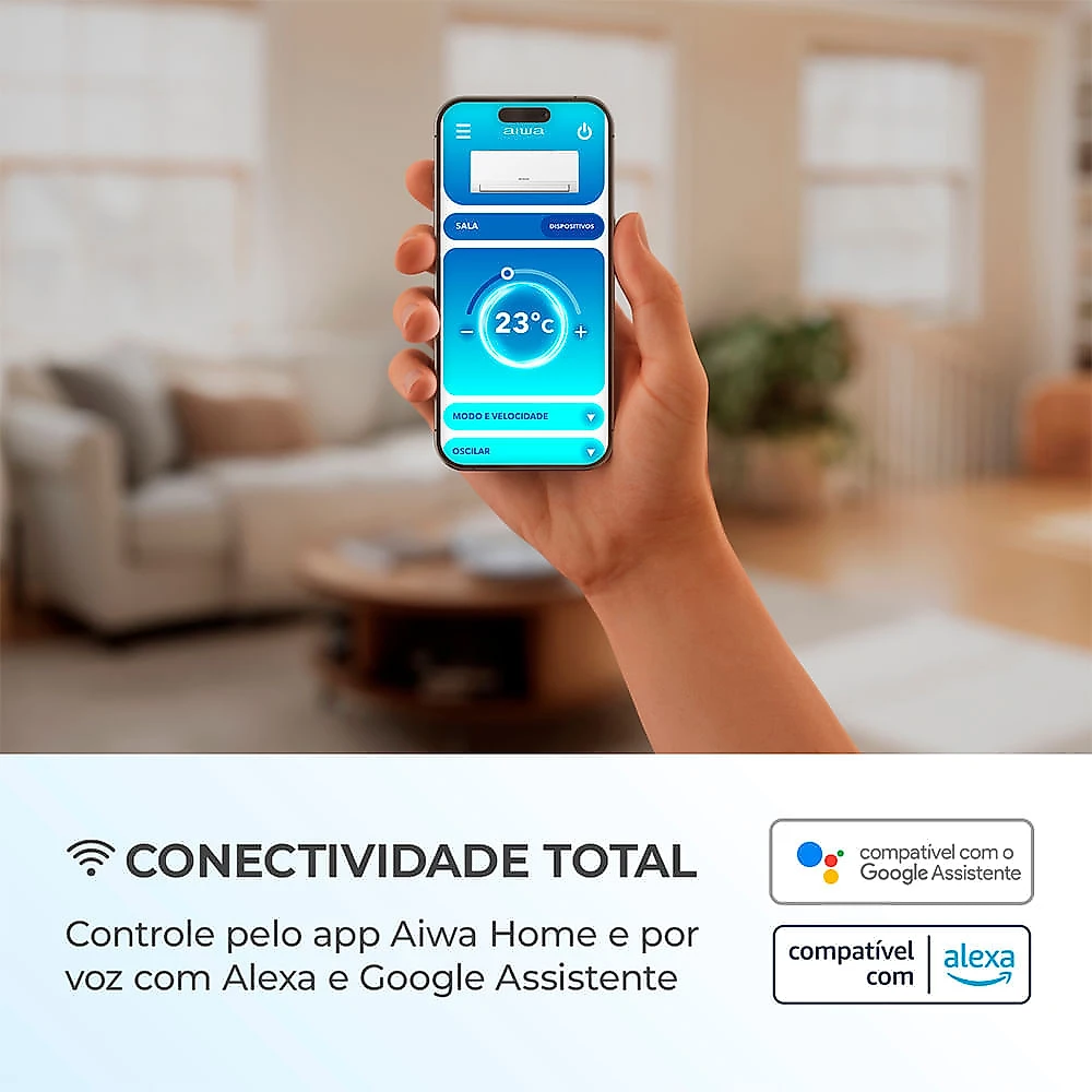 Ar Condicionado AIWA Split High Wall High Inverter 18.000 BTUs Frio AWS-AC-18F 220V 220