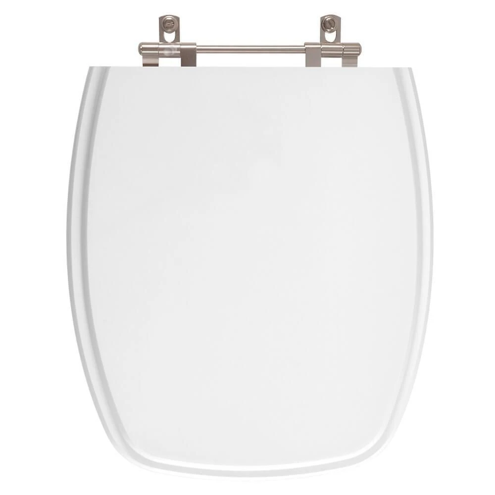 Assento Sanitário Viseu Alongado Resina Plástica Parafusado Convencional Branco 40CM Pontto Lavabo