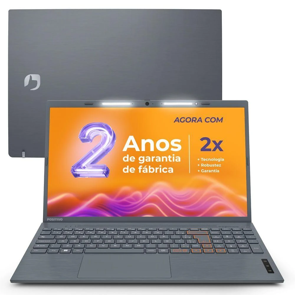 Notebook Positivo Vision C15 Intel Celeron N4020 Linux 8GB RAM 240GB SSD Lumina Bar 15.6” HD Cinza