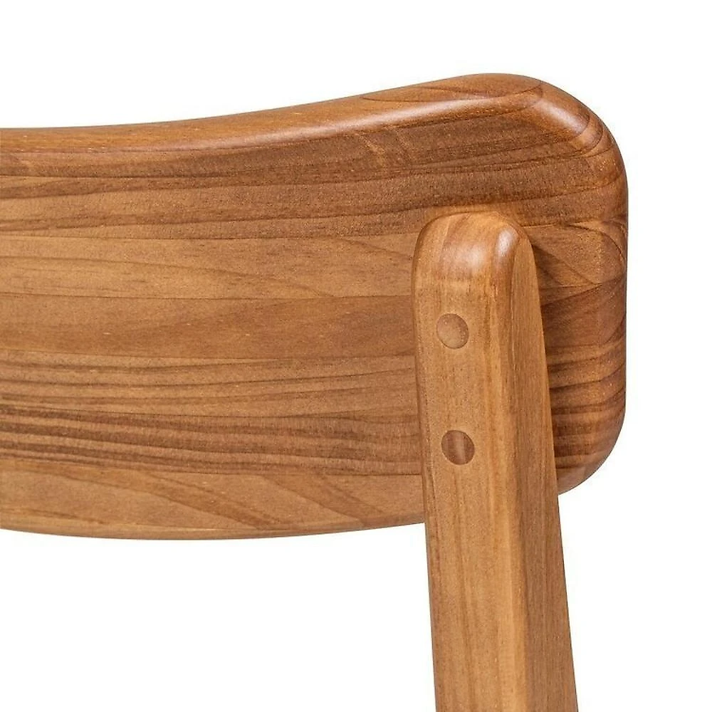 Conjunto Mesa de Jantar Redonda Madeira Maciça com 4 Cadeiras Estofadas Olmo Mel Mel