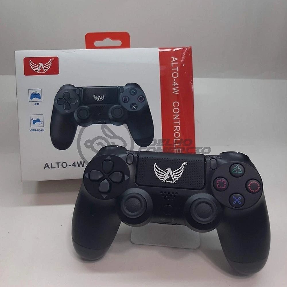 Controle para Videogame Smart Tech ALTO-4W Compatível com Playstation 4 Bluetooth sem Fio Preto