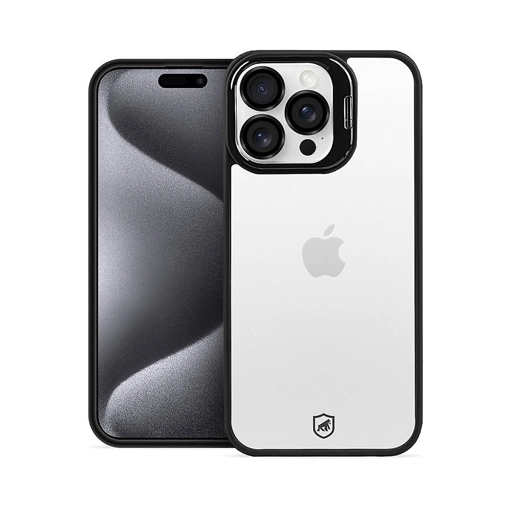 Kit Capa Gravity Preta E Pelicula Defender Pro Privacidade Para Iphone 15 Pro - Gshield