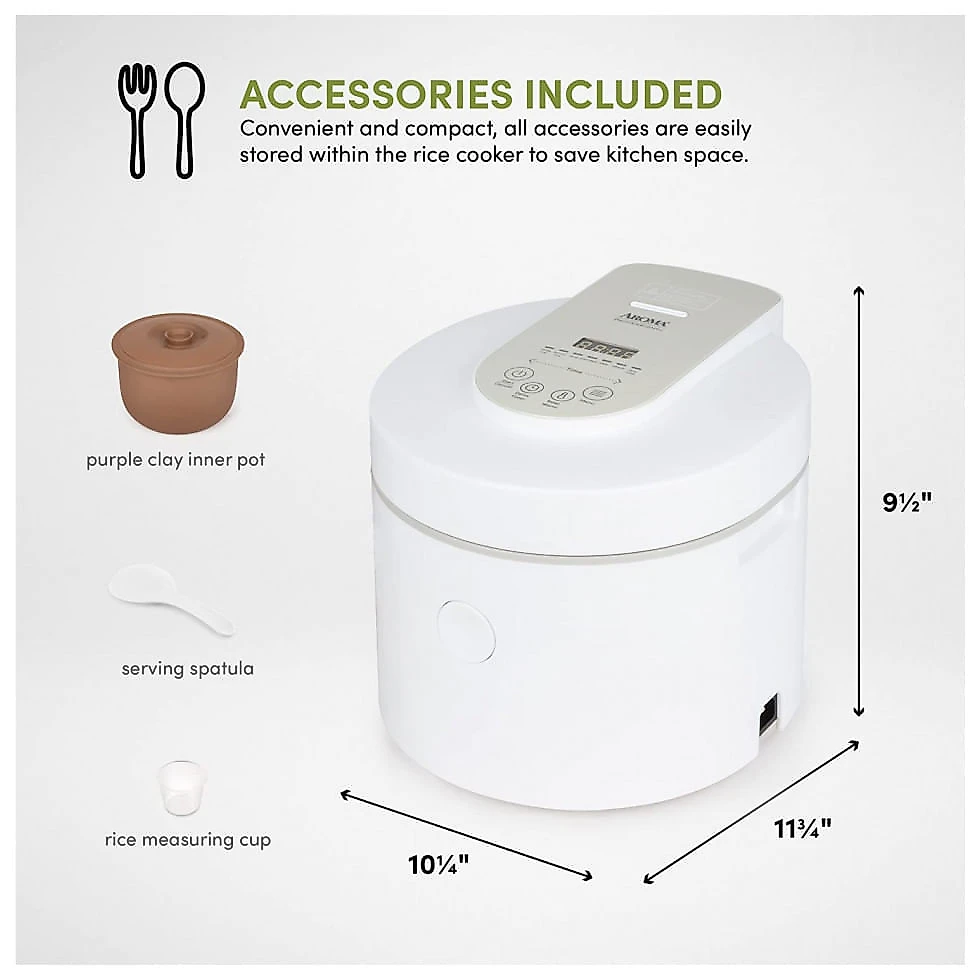 Panela de Arroz Elétrica 3 Litros com 7 Programas, 110V 600W, AROMA, Branca