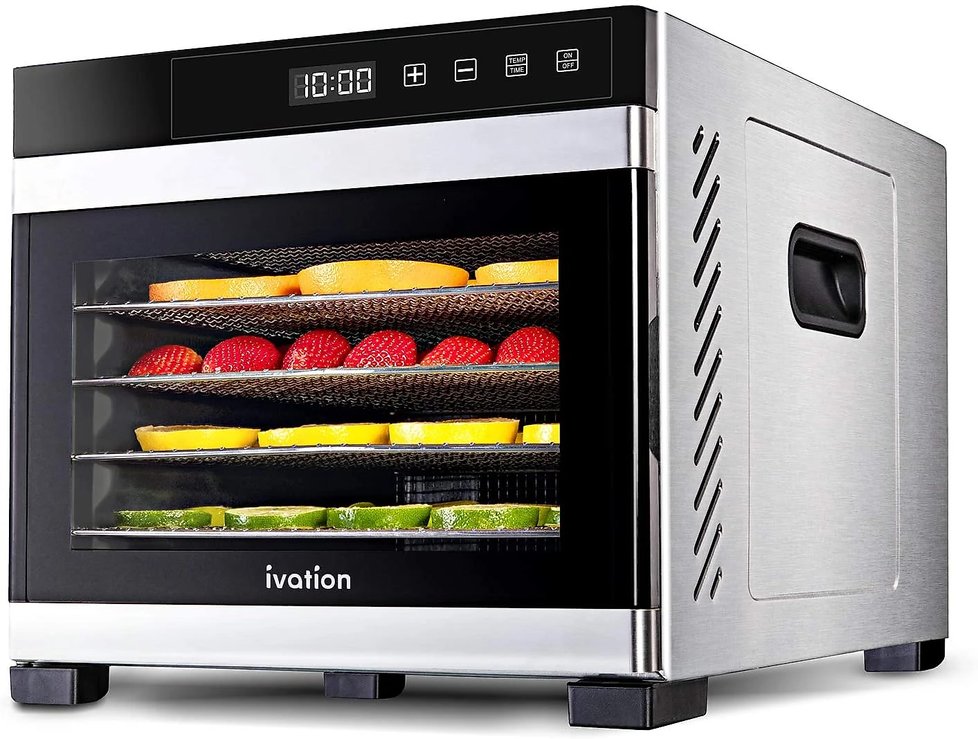 Ivation Desidratador de Alimentos 6 Bandejas Digital Prata e Preto 110V