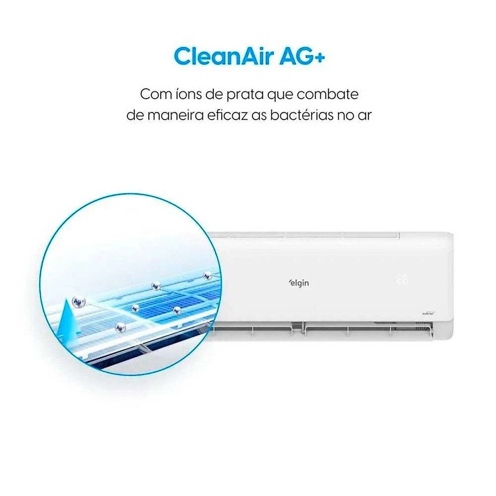 Ar-Condicionado Split Inverter II 9000 BTUs Elgin Eco com Wi-Fi Integrado High Wall Quente e Frio 45HJQI09C2WB/45HJQE09C2CB 220V