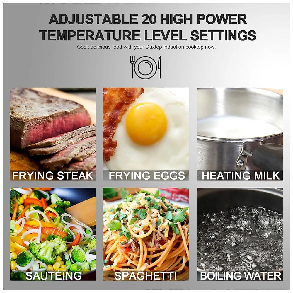Duxtop 1800W Cooktop de Indução Portátil, Queimador de Bancada, Cor Ouro 9120MCBTM20B