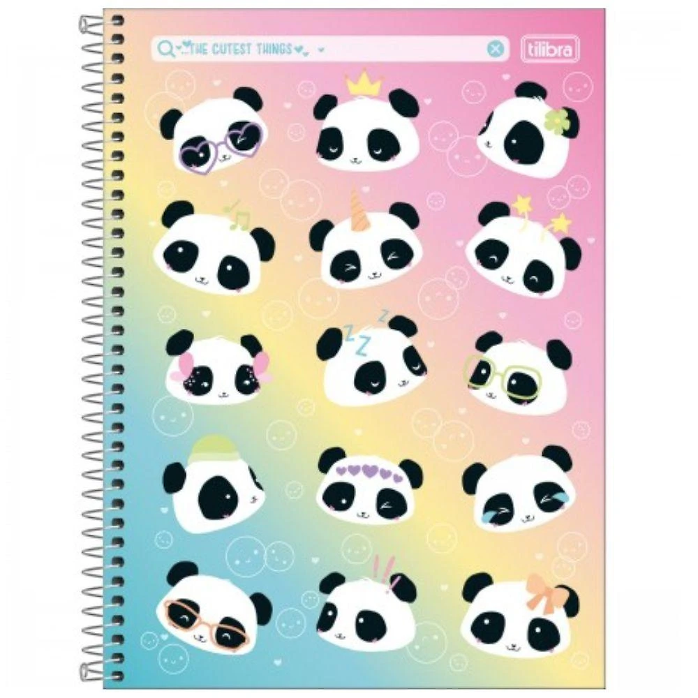 Caderno Espiral Capa Dura Universitário Lovely Friend 160 Folhas 10 Matérias Tilibra Estampa 6