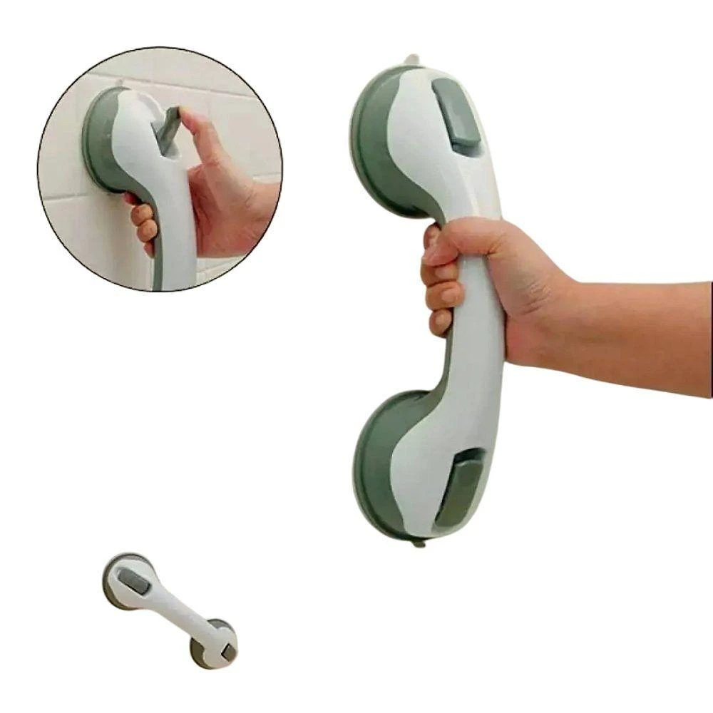 Barra de Apoio com Ventosas Top Rio Comercial Branco e Cinza Plástico 30cm