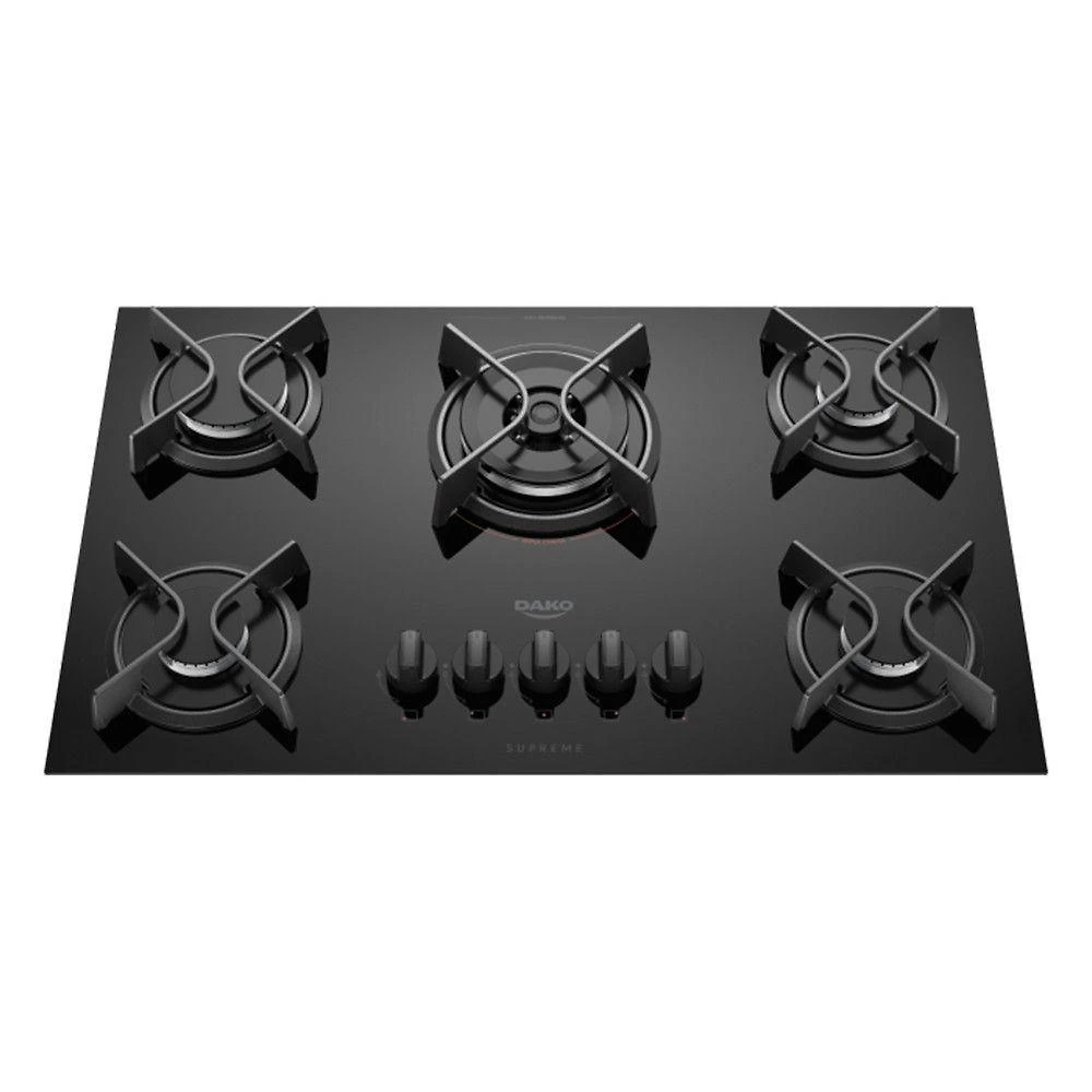 Cooktop Dako Supreme 5 Bocas Tripla Chama Preto Bvolt